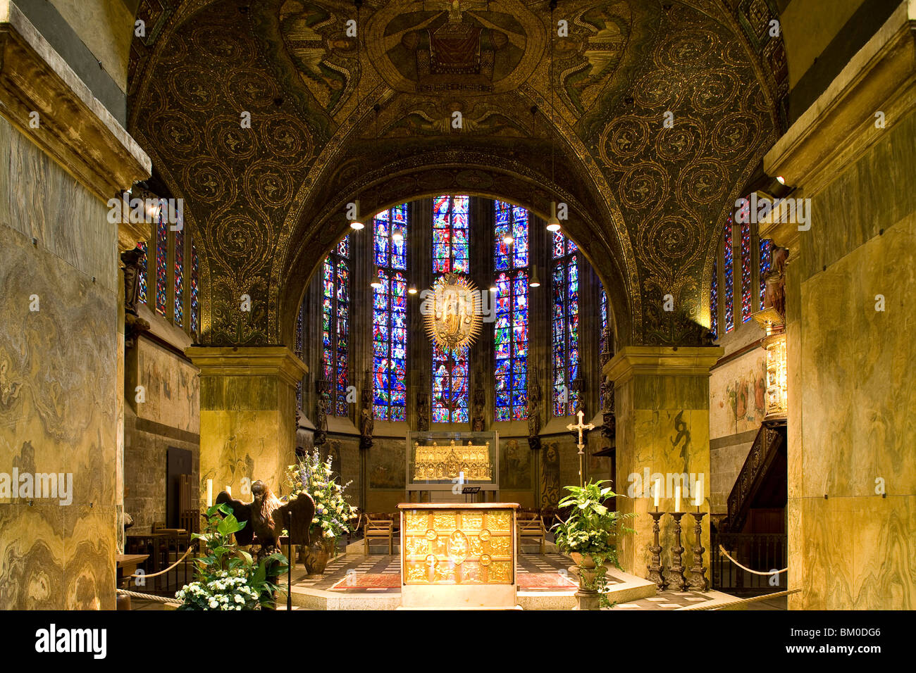 Altar im Dom zu Aachen, Aachen, Nordrhein-Westfalen, Deutschland, Europa Stockfoto