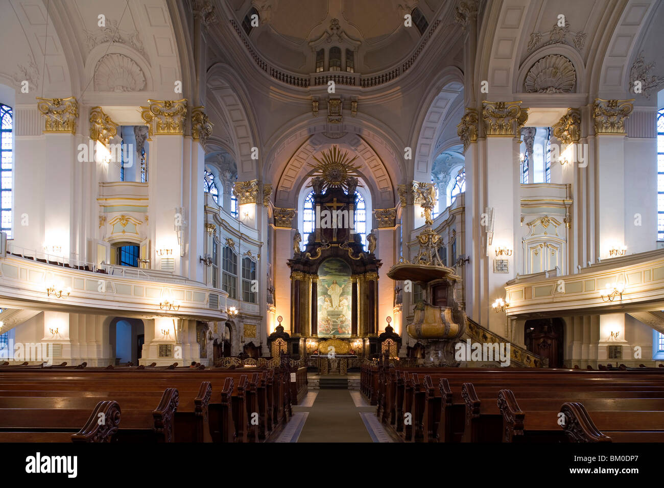 St.-Michaelis-Kirche, genannt Michel, Hamburg, Deutschland, Europa Stockfoto