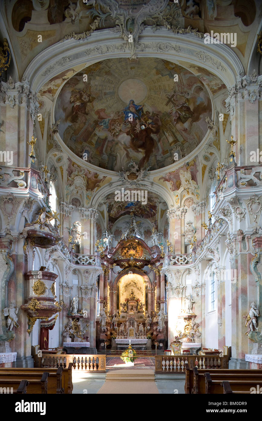 Wallfahrtskirche Birnau, Birnau Kathedrale am Bodensee, in der Nähe von Uhldingen-Muehlhofen, Baden-Württemberg, Deutschland, Europa Stockfoto