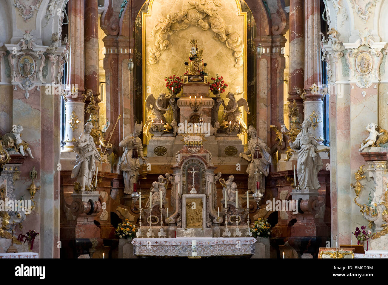 Wallfahrtskirche Birnau, Birnau Kathedrale am Bodensee, in der Nähe von Uhldingen-Muehlhofen, Baden-Württemberg, Deutschland, Europa Stockfoto