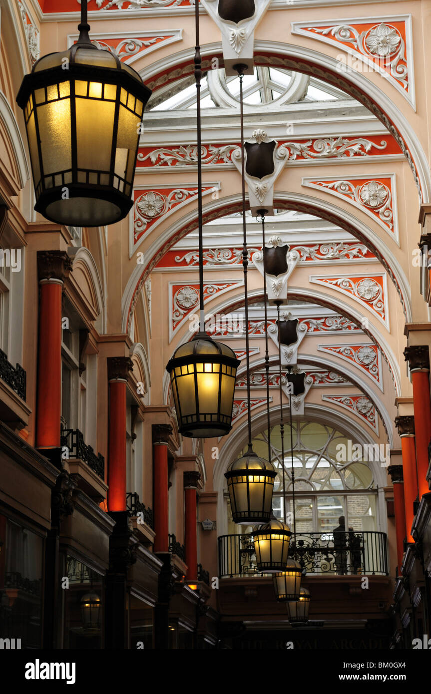 Detail des The Royal Arcade, aus Old Bond Street, London, England-UK Stockfoto
