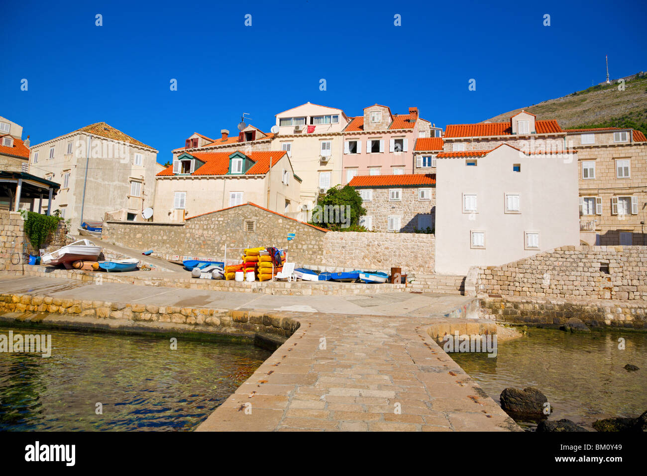 Wohnquartier in Dubrovnik, Kroatien Stockfoto