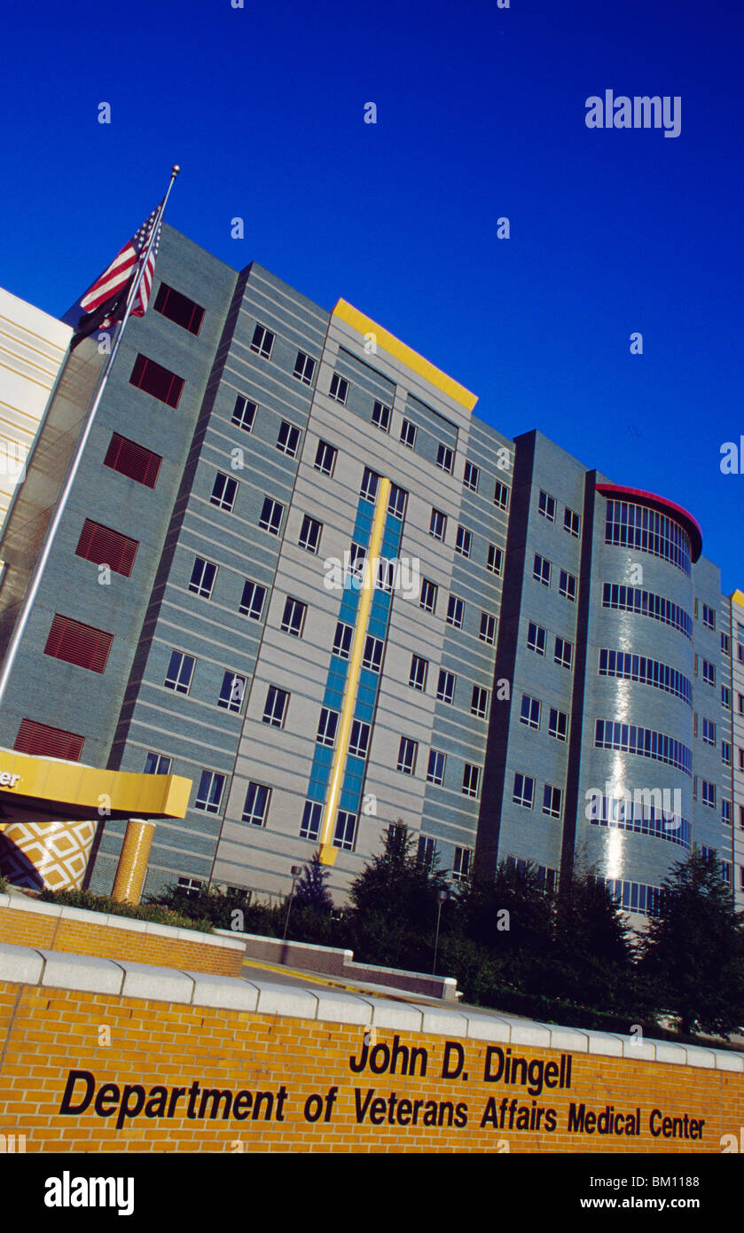 Fassade des Gesundheitszentrum, Abteilung der Veterans Affairs Detroit Medical Center, Detroit, Michigan, USA Stockfoto