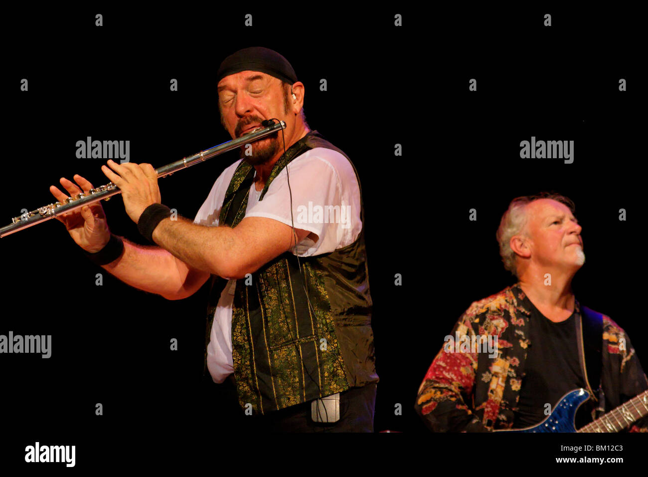 Ian Anderson und Martin Barre, Jethro Tull Konzert in Caesarea, Israel Stockfoto