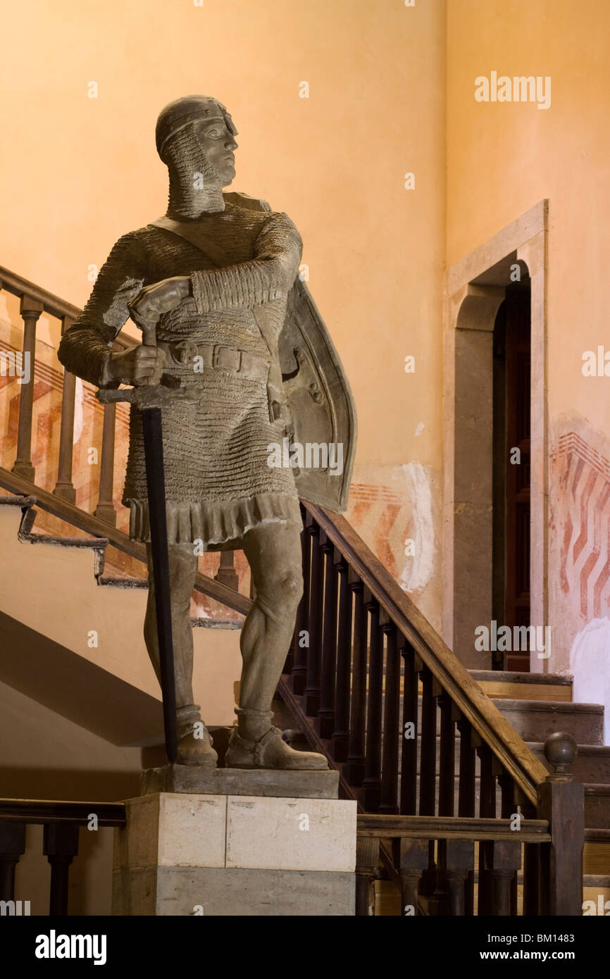 Interieur, Castello di Villa Casa Valva Burg, Fluss Sele Tal, Salerno, Kampanien, Italien, Europa Stockfoto