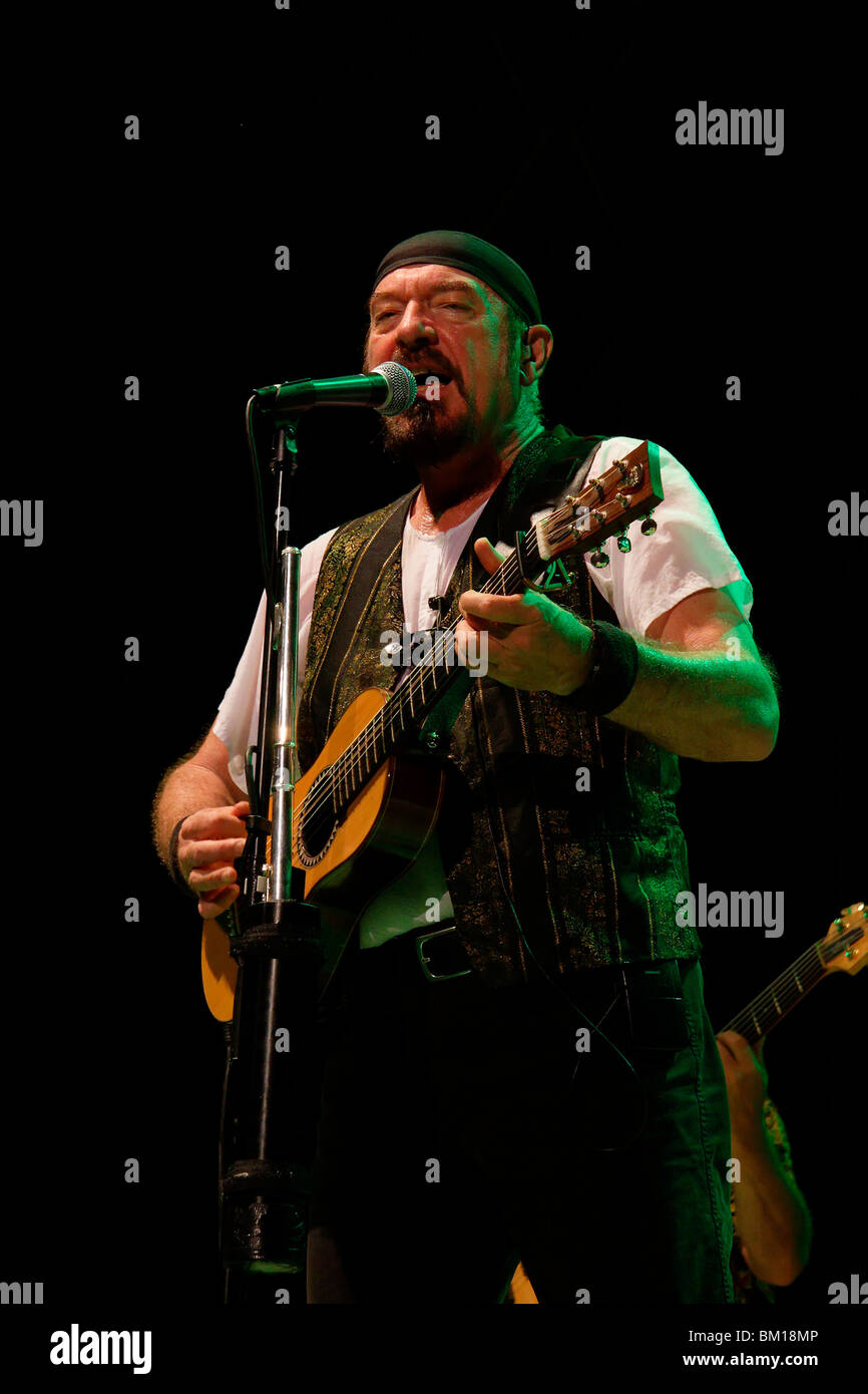 Ian Anderson, Jethro Tull Konzert in Caesarea, Israel Stockfoto