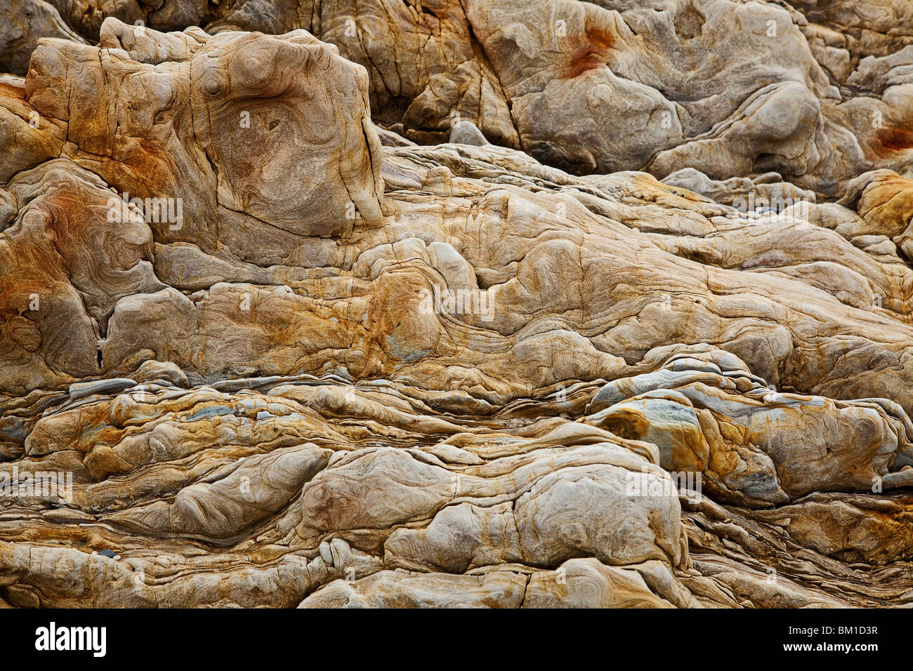 Sedimentgestein Wand Hintergrund Stockfoto