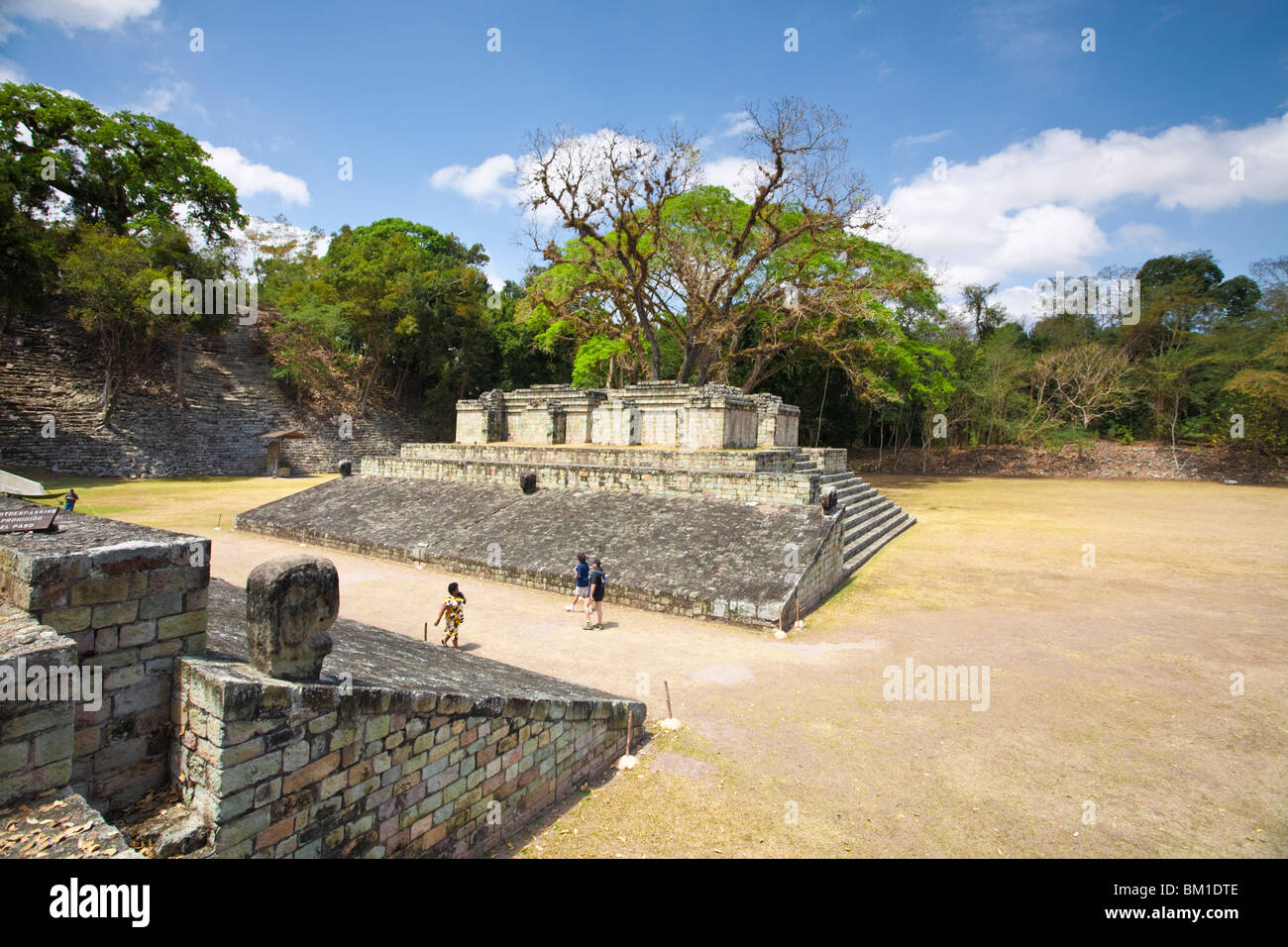 Kugel, Gericht, aus AD-731, Central Plaza, Copan, UNESCO-Weltkulturerbe, Honduras, Mittelamerika Stockfoto