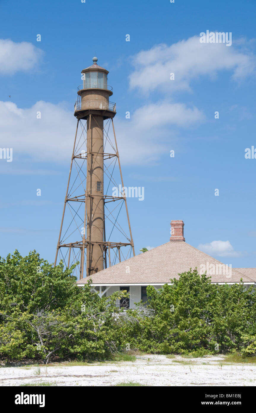 Sanibel Lighthouse, Sanibel Island, Golfküste, Florida, Vereinigte Staaten von Amerika, Nordamerika Stockfoto