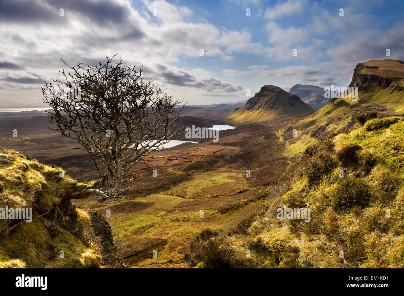 Trotternish von Quiraing, Isle Of Skye, innere Hebriden, Schottisches Hochland, Schottland, UK Stockfoto