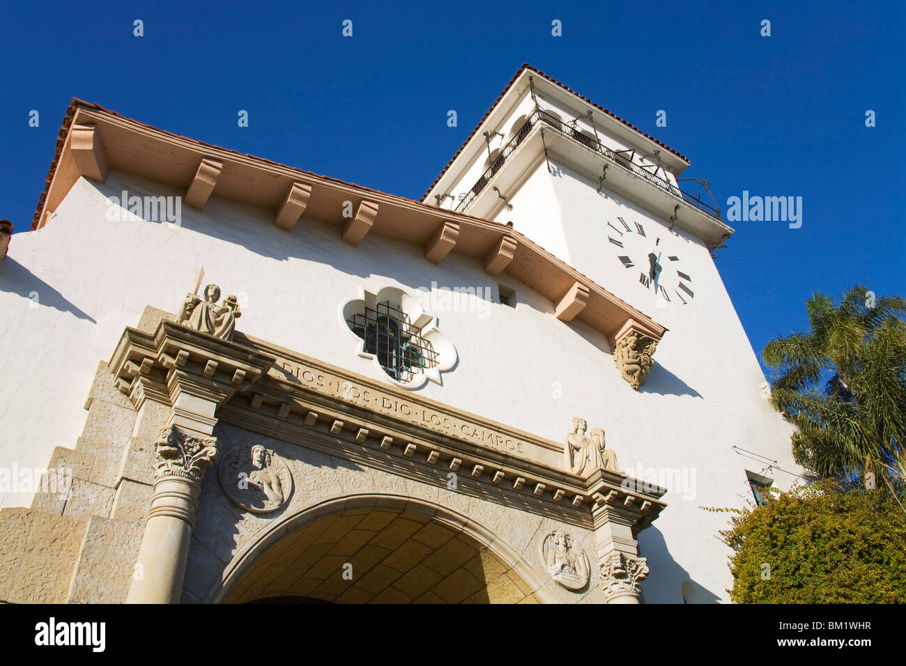 Santa Barbara County Courthouse, Santa Barbara, California, Vereinigte Staaten von Amerika, Nordamerika Stockfoto