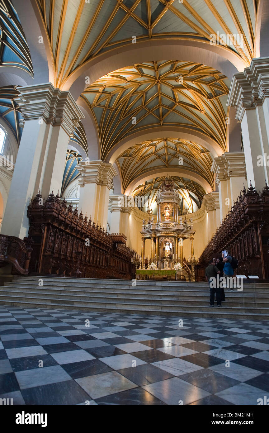Basilika-Kathedrale von Lima, Lima, Peru, Südamerika Stockfoto