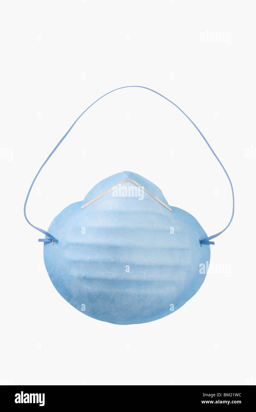 Nahaufnahme einer Grippe-Maske Stockfoto
