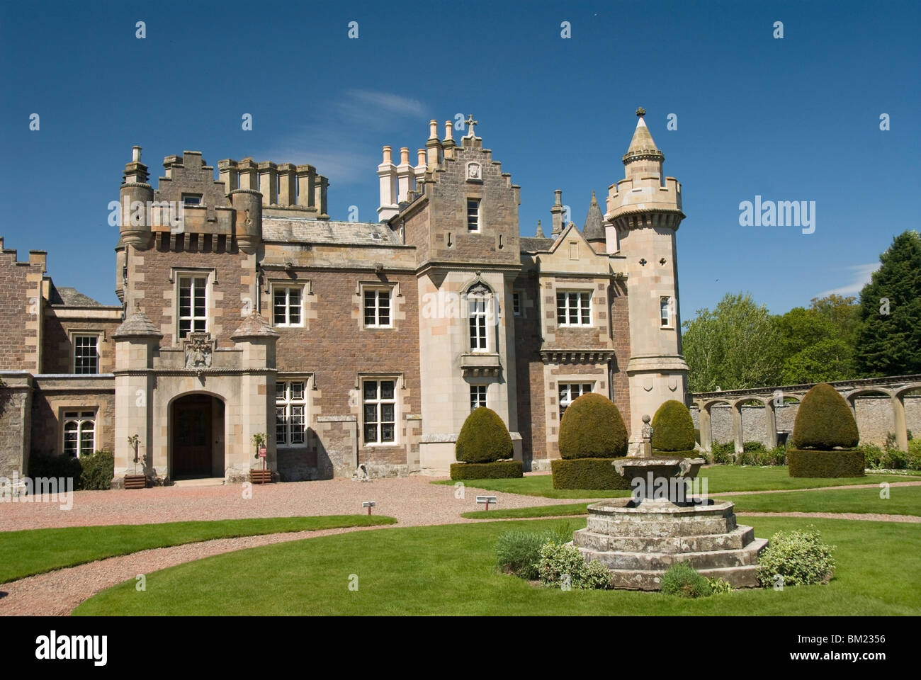 Abbotsford, Heimat von Sir Walter Scott von 1812 bis 1832 in der Nähe von Melrose, Grenzen, Schottland, Vereinigtes Königreich, Europa Stockfoto