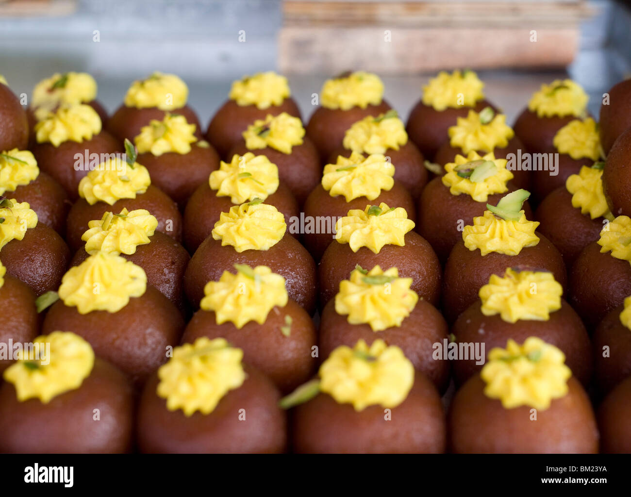 Diwali Süßigkeiten zum Verkauf in Jaipur Shop, Rajasthan, Indien, Asien Stockfoto