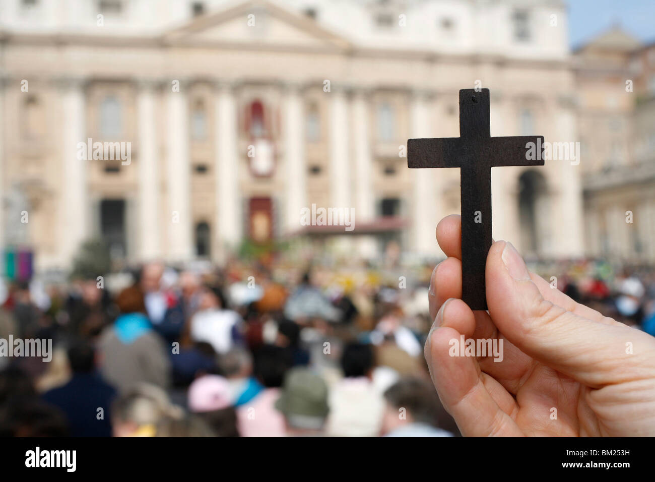 Katholiken bei St. Peter, Vatikan, Rom, Latium, Italien, Europa Stockfoto