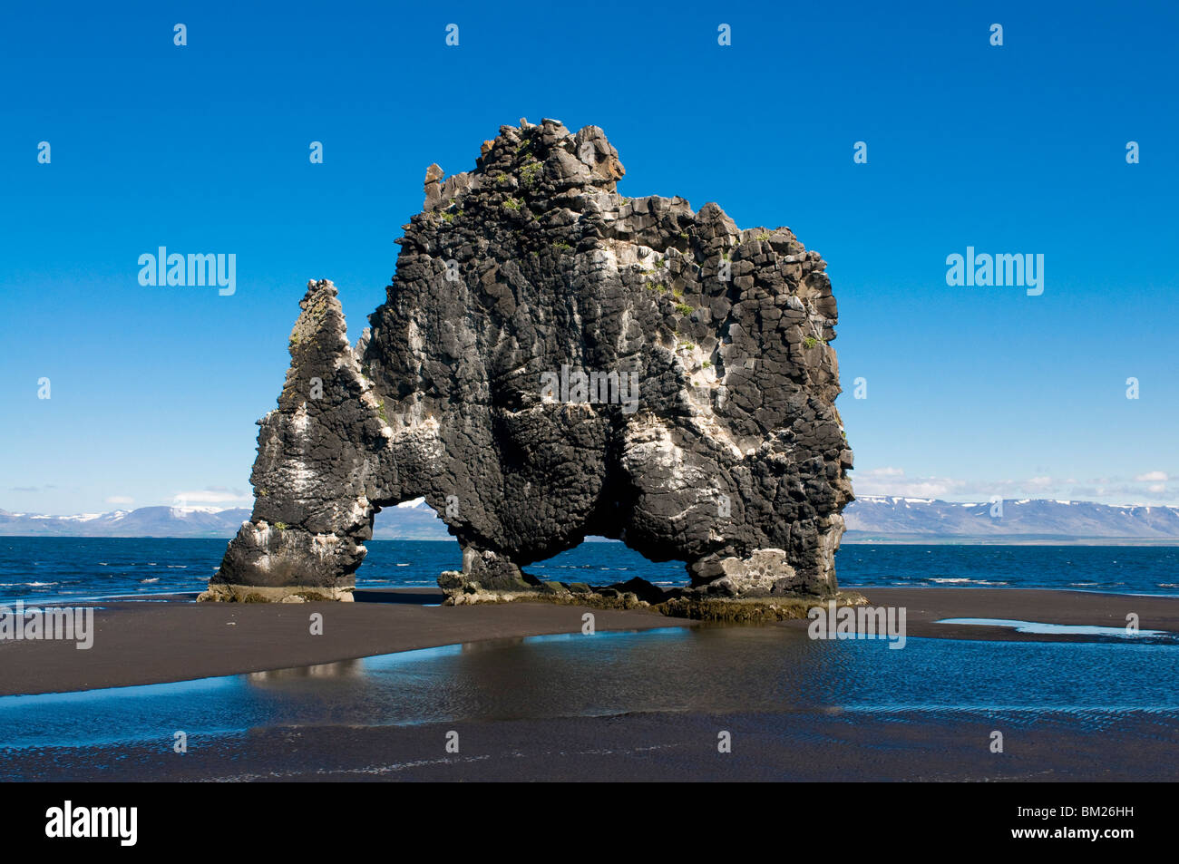 Riesige Felsformation der Polarregionen Vatnsnes, Island, Stockfoto