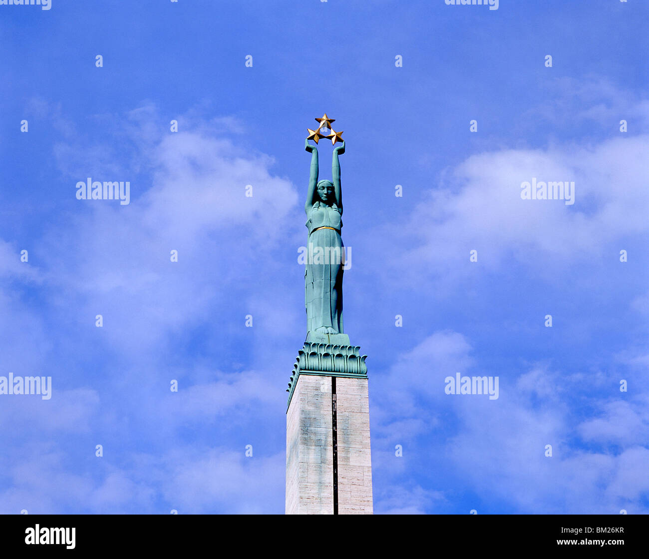 Freiheitsdenkmal, Plaza de Freiheitsdenkmal, Republik Lettland, Riga, Riga Region Stockfoto