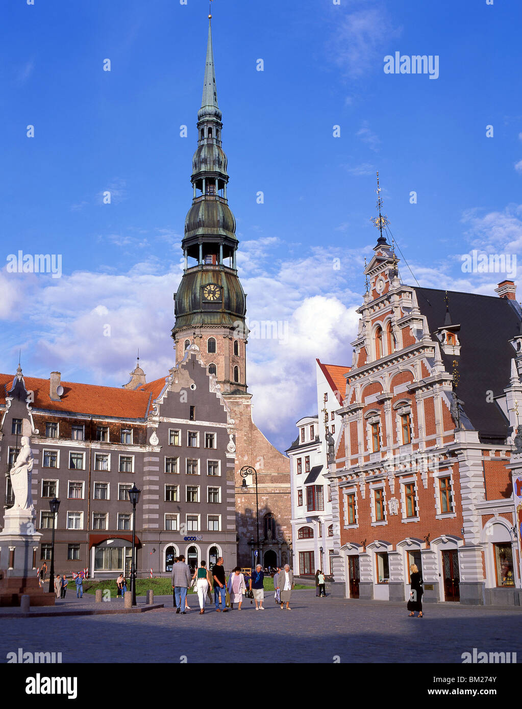 Rathausplatz, Altstadt, Riga, Region Riga, Lettland Stockfoto