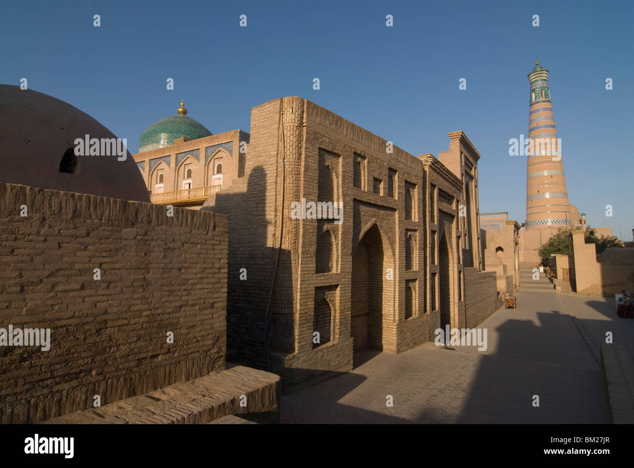 Moscheen in Ichon Qala (Itchan Kala) Festung, UNESCO-Weltkulturerbe, Chiwa, Usbekistan, Zentralasien Stockfoto