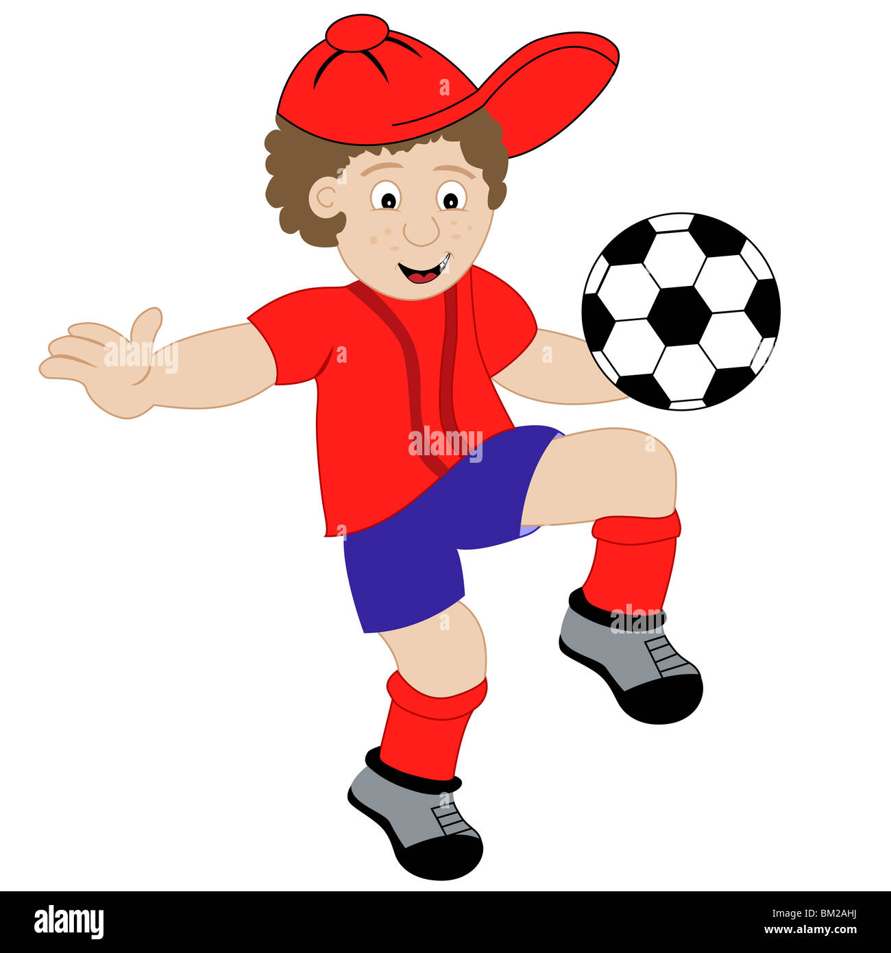 Fussballspieler Comic Figuren