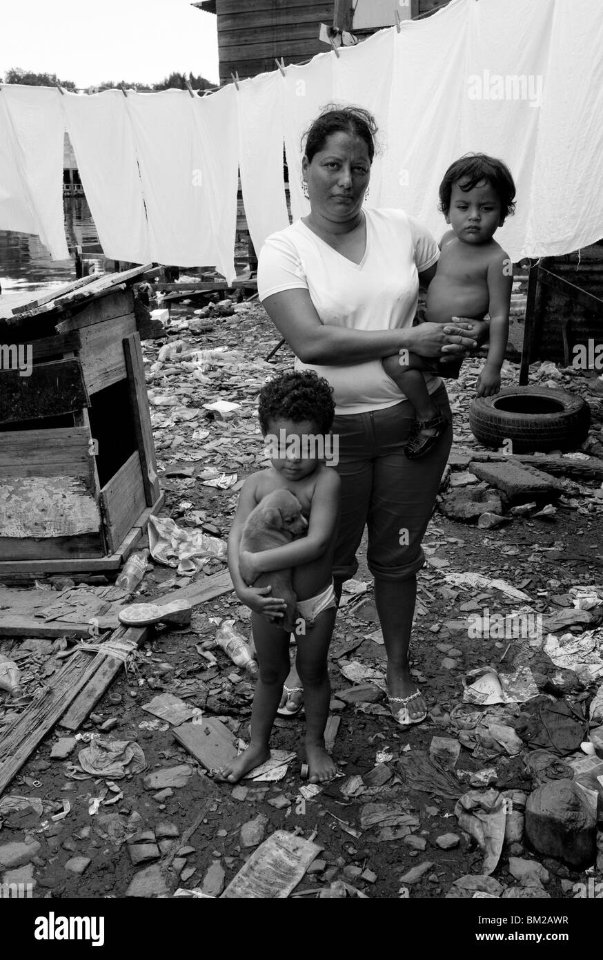 HIV positive Mutter und Lehrerin, die Sensibilisierung der Menschen das Virus in Roatan Honduras. Stockfoto
