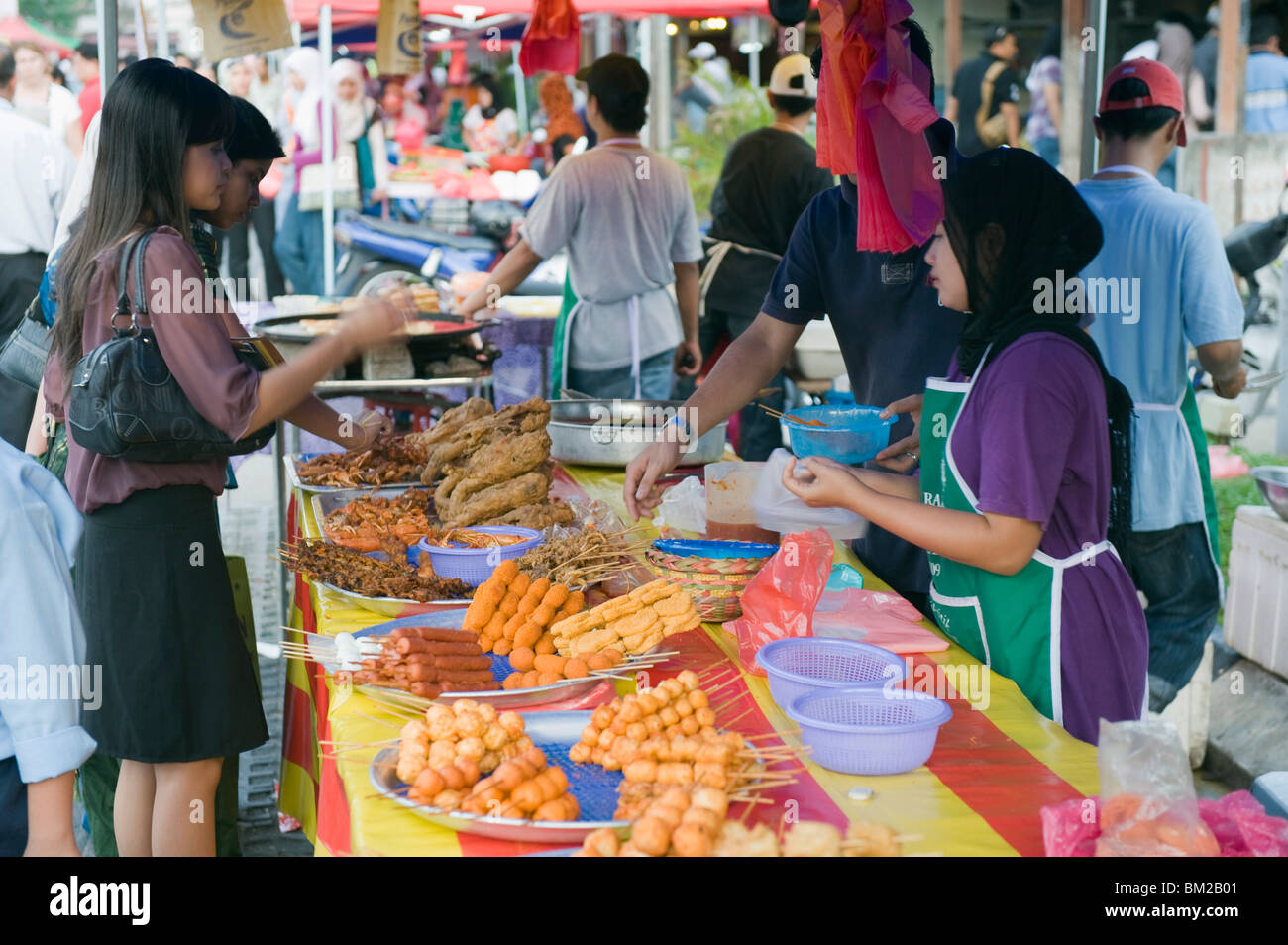 Ramadan Essensstände, Kampung Baru, Kuala Lumpur, Malaysia, Südost-Asien Stockfoto