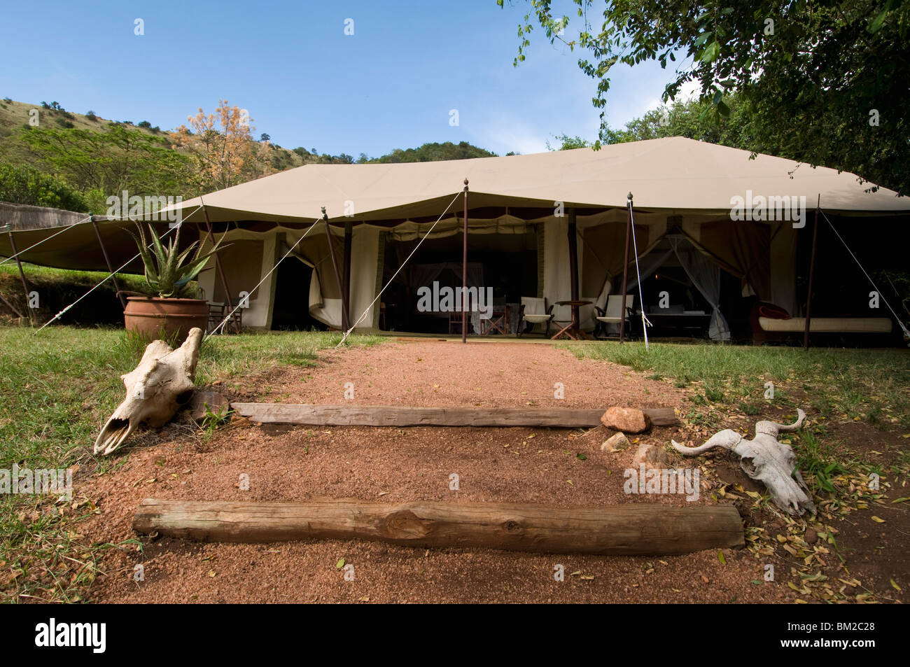 Cottars 1920 Safari Camp in Masai Mara National Reserve, Kenia, Ostafrika Stockfoto