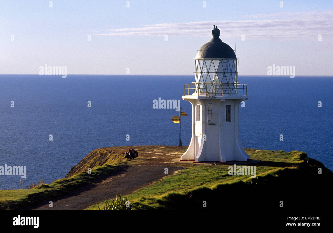 Leuchtturm, Cape Reinga, Neuseeland Stockfoto