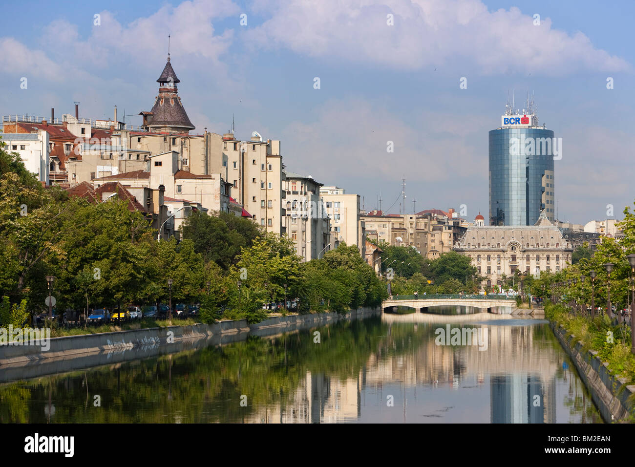 Dambovita-Flusses, Bukarest, Rumänien Stockfoto