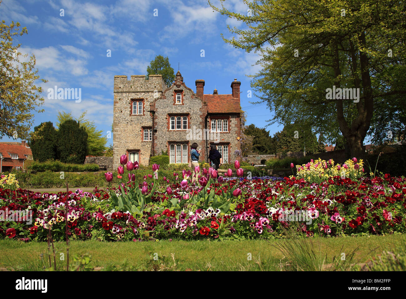 Turmhaus, Büro des Oberbürgermeisters im West Tower Gardens Cantebury Kent England Stockfoto