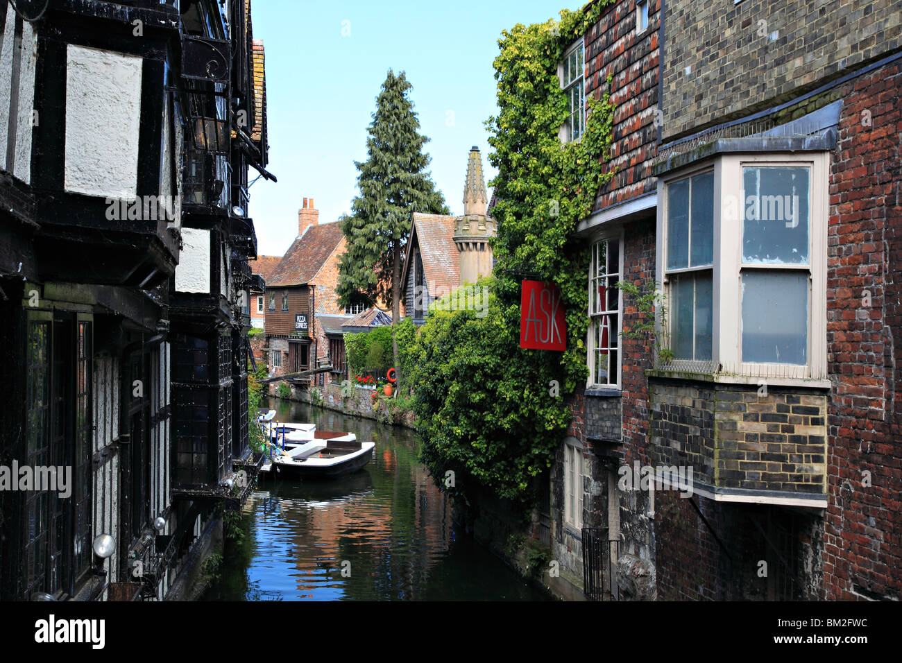 Fluss Stour von des Webers Haus Cantebury Kent England Stockfoto