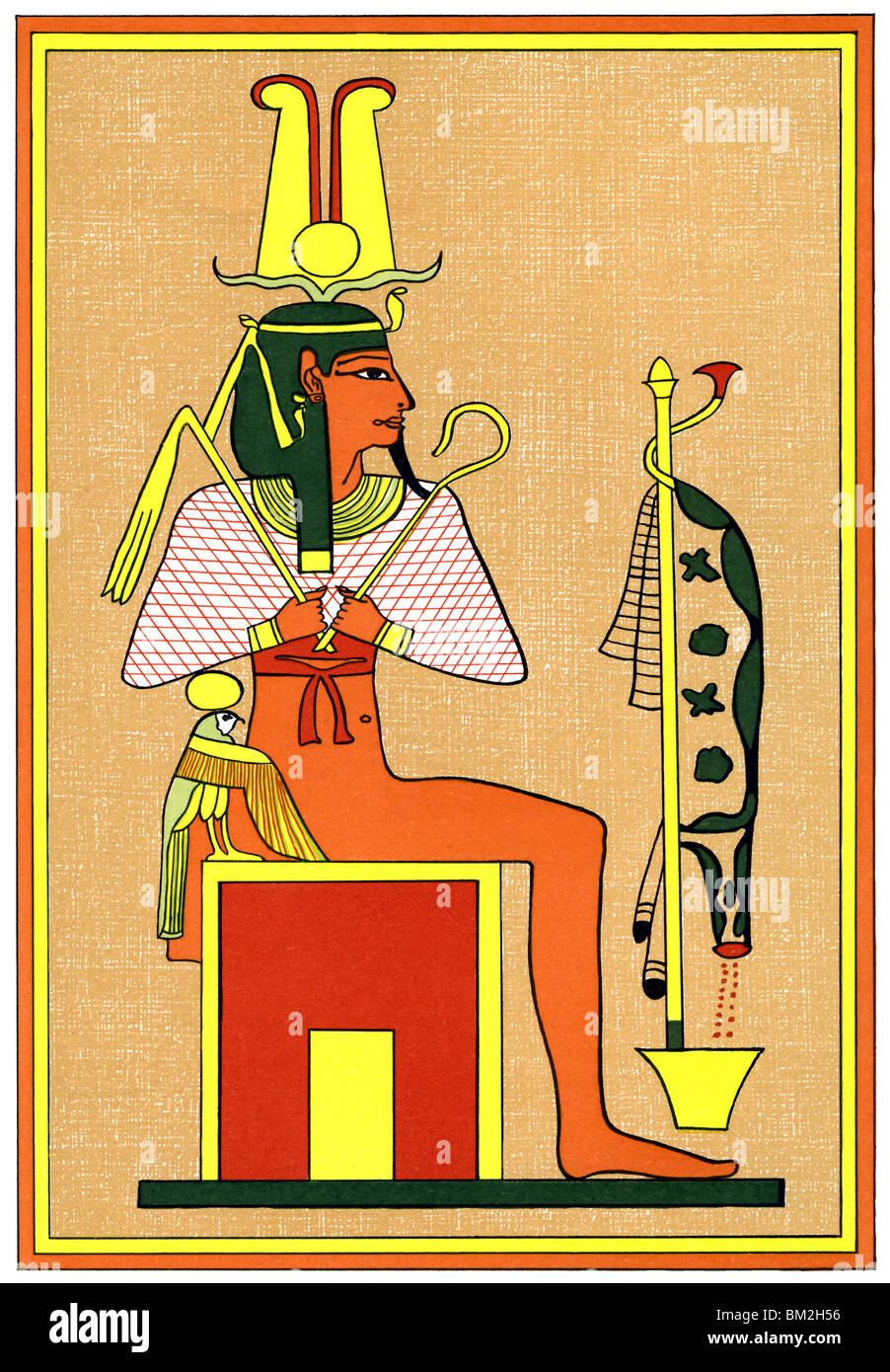In der Kunst nahm Sokar Form ein Sperber. Der Gott Ptah wurde geehrt als Beschützer von allem, die erstellt wurde. Stockfoto