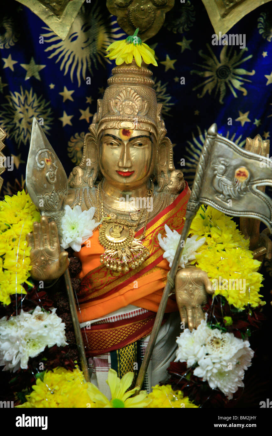 Tamilisch hinduistische Göttin Murugan, Paris, Frankreich Stockfoto