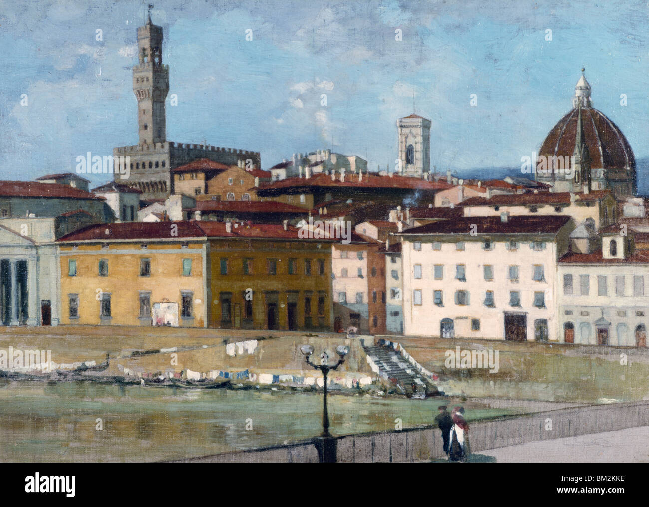Frühling aus meinem Fenster in Florenz von Alice Barber Stephens Öl auf Leinwand 1887 (1858-1932)-USA-Pennsylvania-Philadelphia Stockfoto
