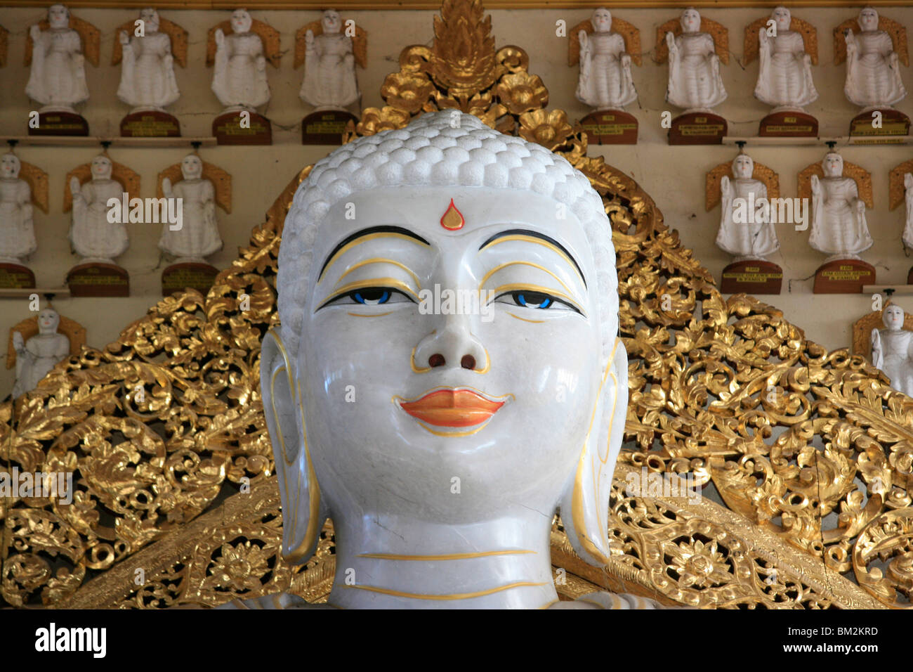 Buddha, Dharmikarama Tempel, Penang, Malaysia, Südost-Asien Stockfoto