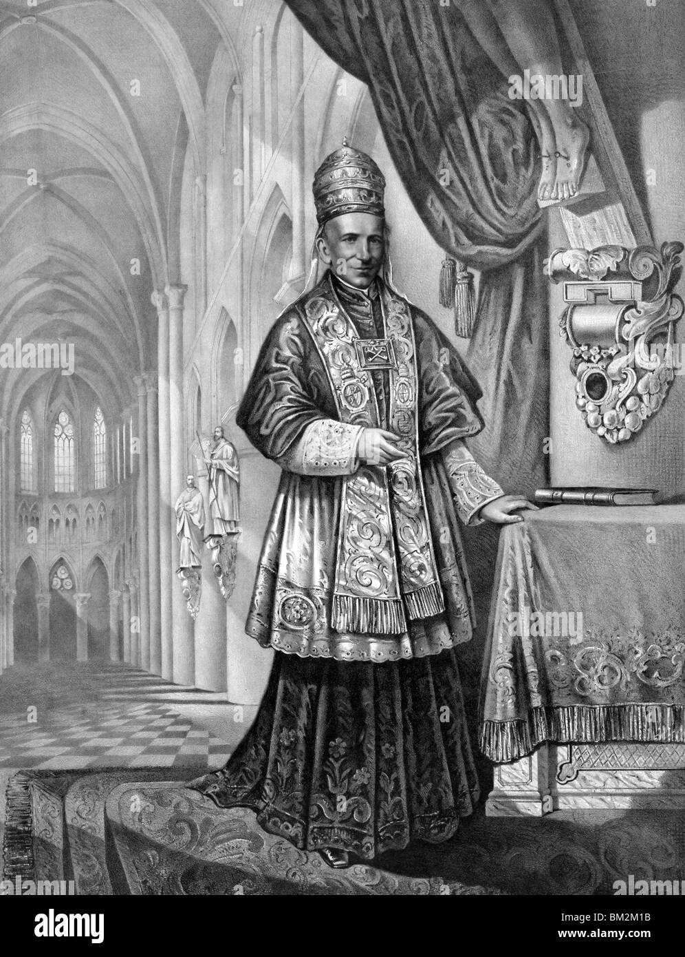 Papst Leo XIII - (2. März 1810 - 20. Juli 1903) Stockfoto