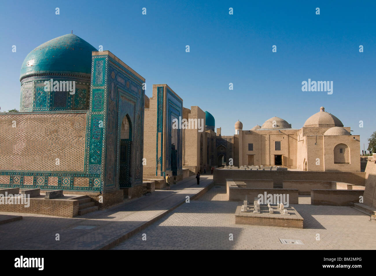 Grabstätte, Shahr-i-Zindah Schreinen, UNESCO-Weltkulturerbe, Samarkand, Usbekistan Stockfoto