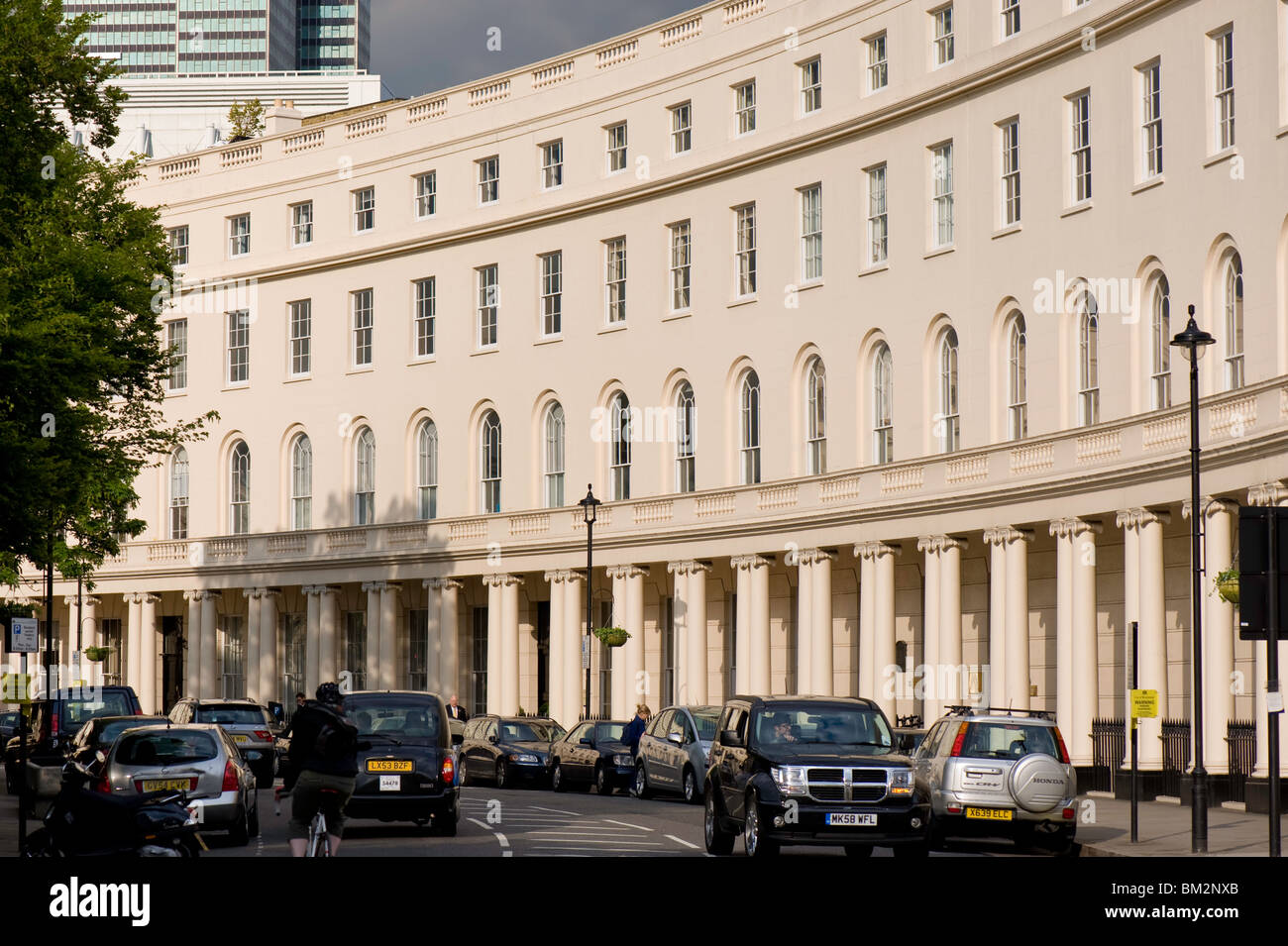 Architektur am Park Crescent, W1, London, Vereinigtes Königreich Stockfoto