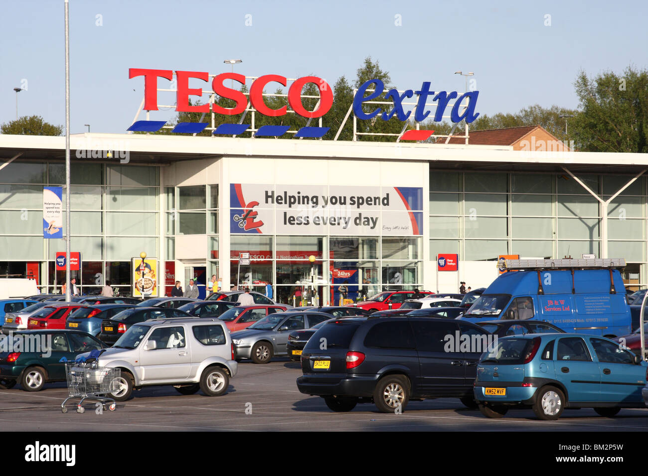 Ein Tesco Extra Store in Nottingham, England, Vereinigtes Königreich Stockfoto