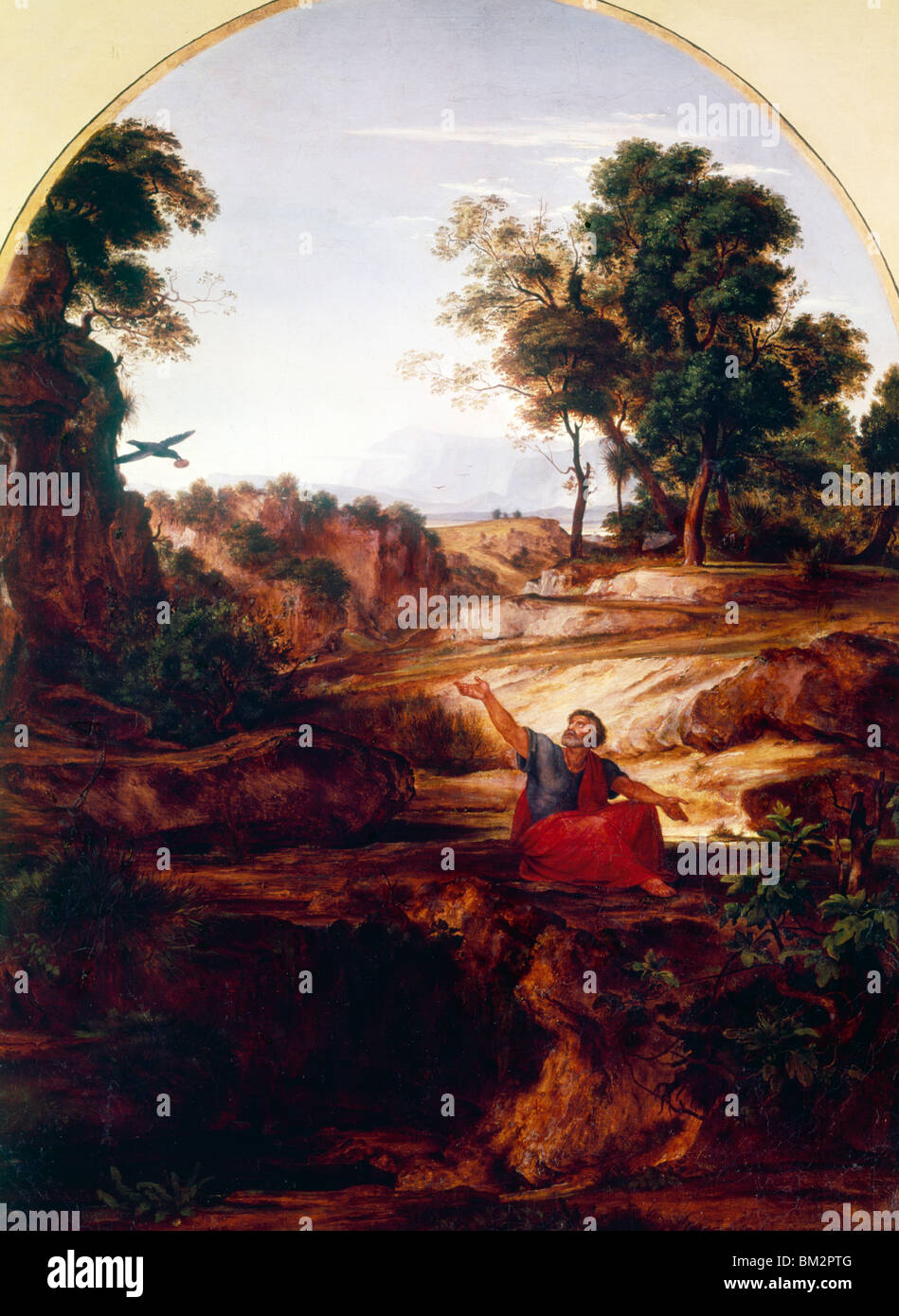 Elia in der Wüste durch Ferdinand Olivier, (1785-1841) Stockfoto