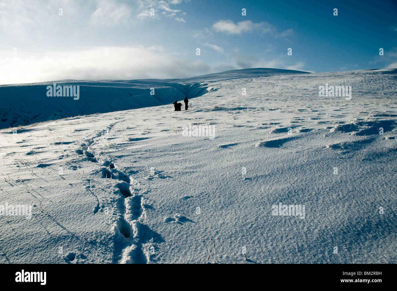Walkers Vorspiel Brae fiel in den Fjälls Caldbeck in Winter, Lake District, Cumbria, England, UK Stockfoto