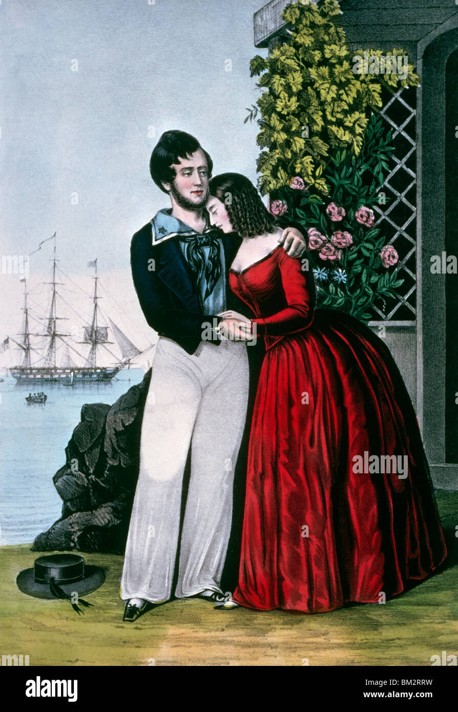 Der Seemann Adieu, Currier und Ives, Farbe Lithographie, (1847), (1857-1907), Washington, D.C., Library of Congress Stockfoto