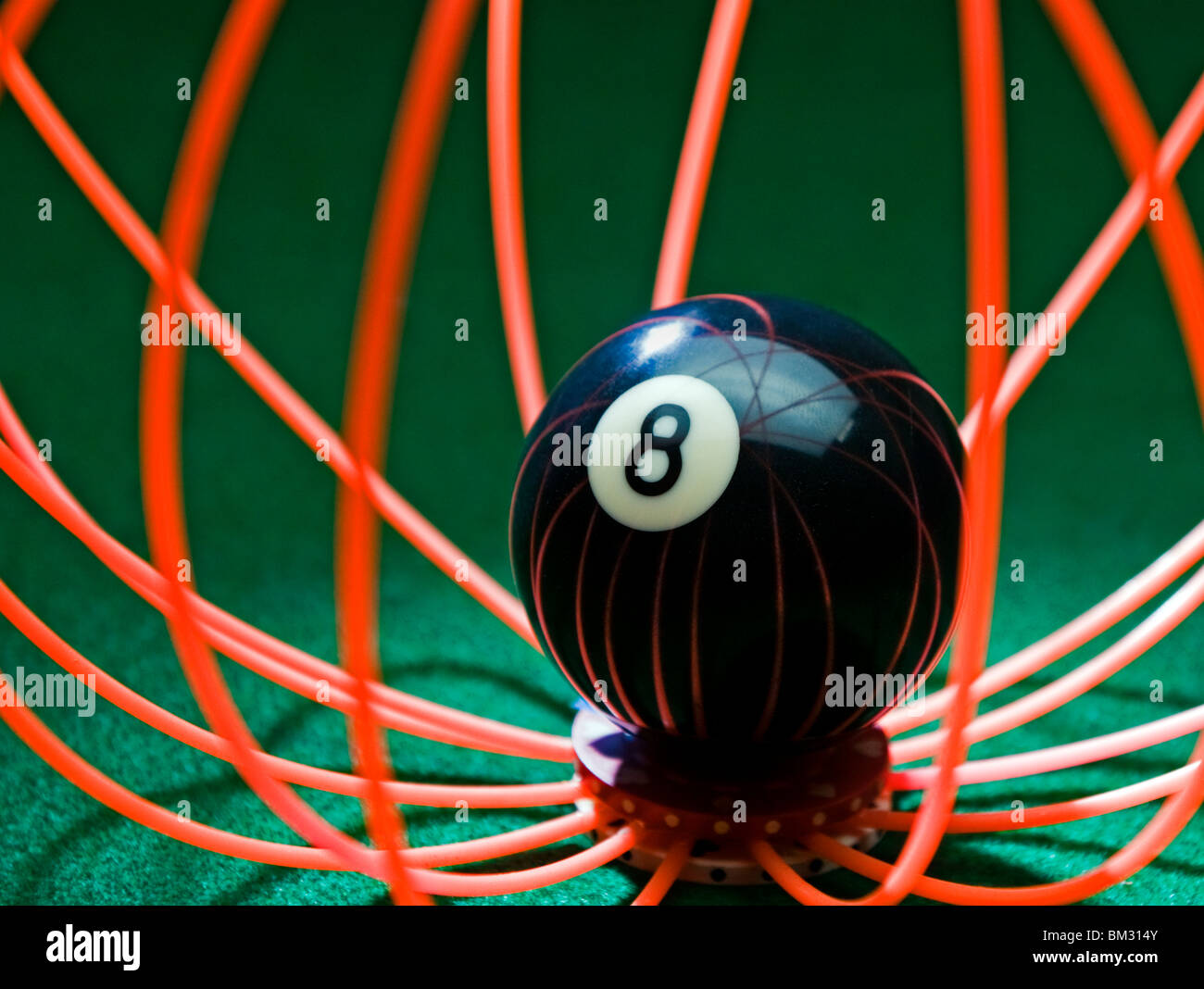 Einen künstlerischen Blick auf ein acht-ball Stockfoto