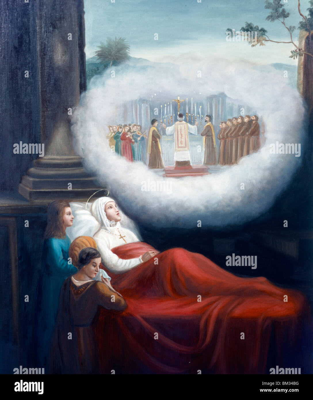 Vision der Heiligen Klara von Vittorio Bianchini, (1797-1880) Stockfoto