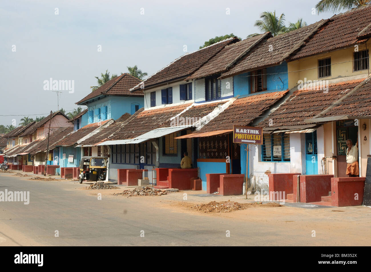 Häuser aus Kalpathy Kulturerbedorf in Palakad, Kerala, Indien Stockfoto