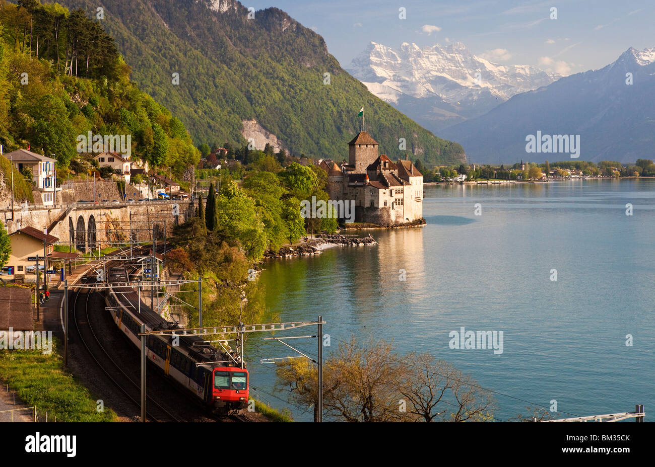 Chateau de Chillon, Schweiz Stockfoto
