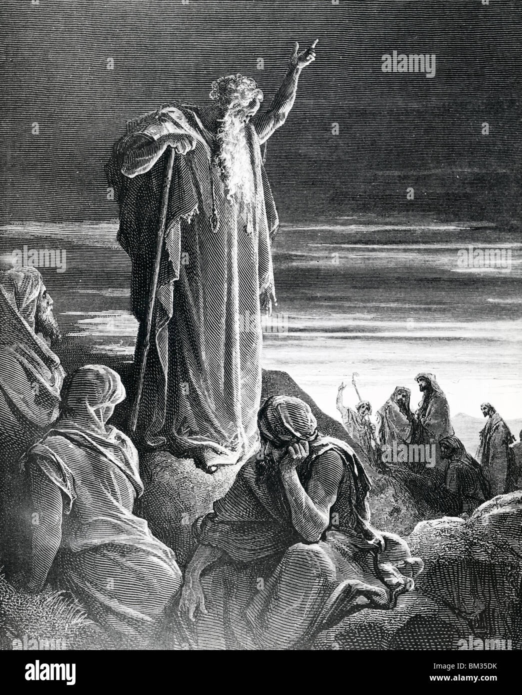Gott erscheint zu Hesekiel, Gustave Dore, Illustration, (1832-1883) Stockfoto