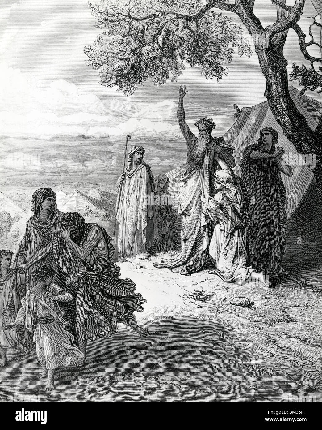 Noah fahren Schinken Away von Gustave Dore, Illustration, (1832-1883) Stockfoto