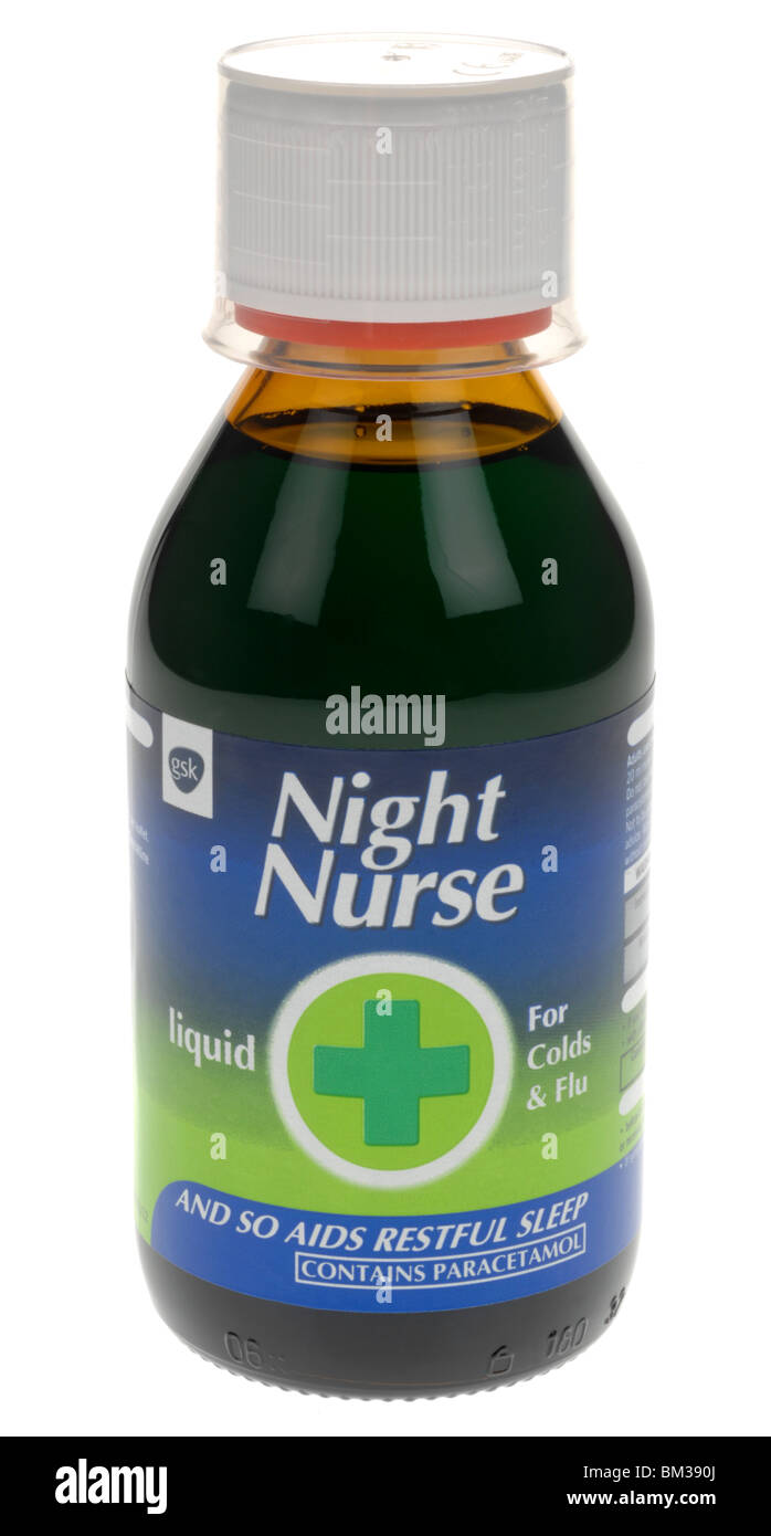 "Night Nurse" Medizin, "Night Nurse" Medikamente Stockfoto